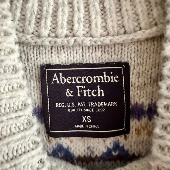 Abercrombie and Fitch Fair Isle Sweater,size XS - Picture 2 of 5